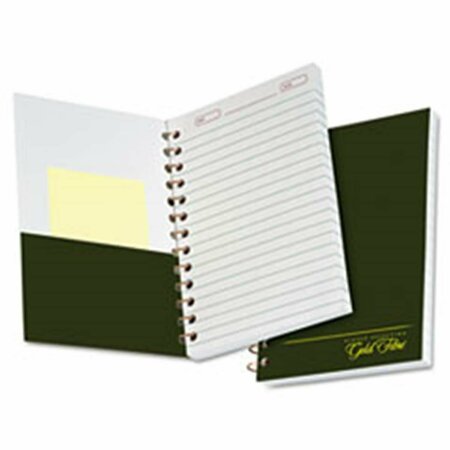 TOPS PRODUCTS Gold Fibre Personal 5 x 7 Notebook- College-Medium- Classic Green - 100 Sheets 20801